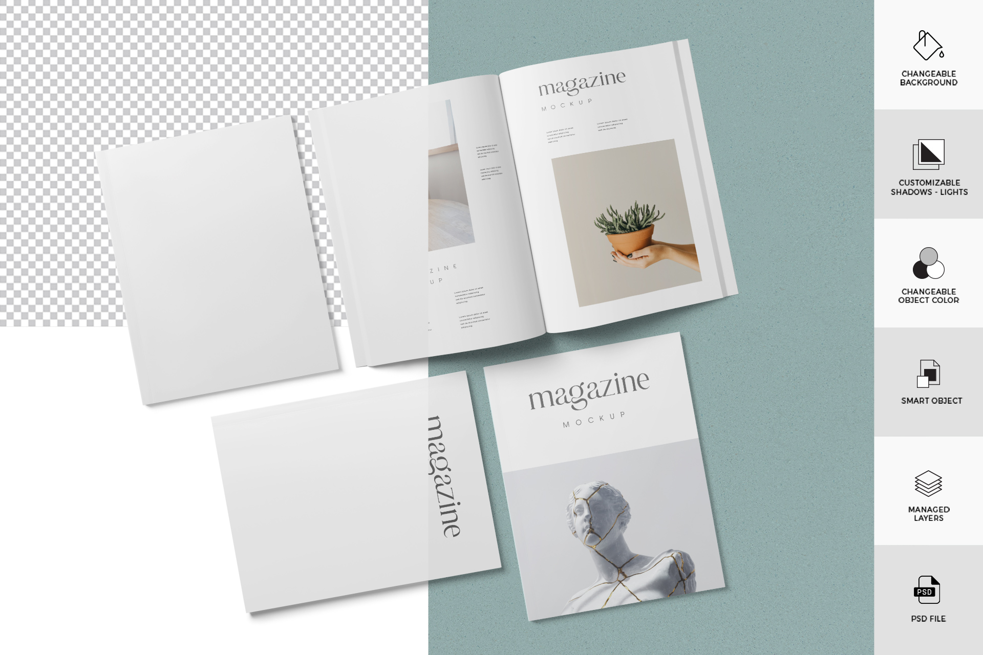 editorial design mockup
