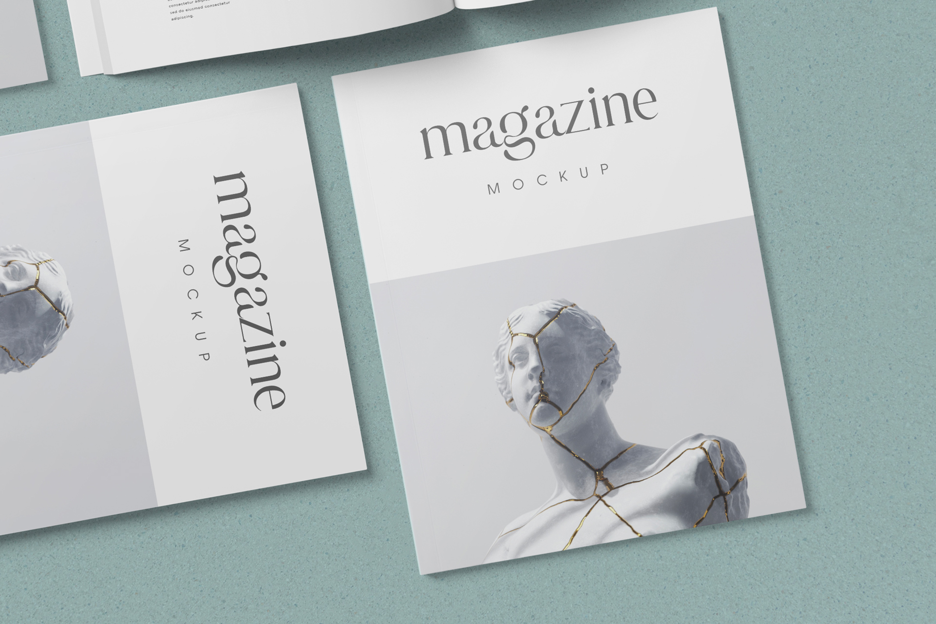 editorial design mockup