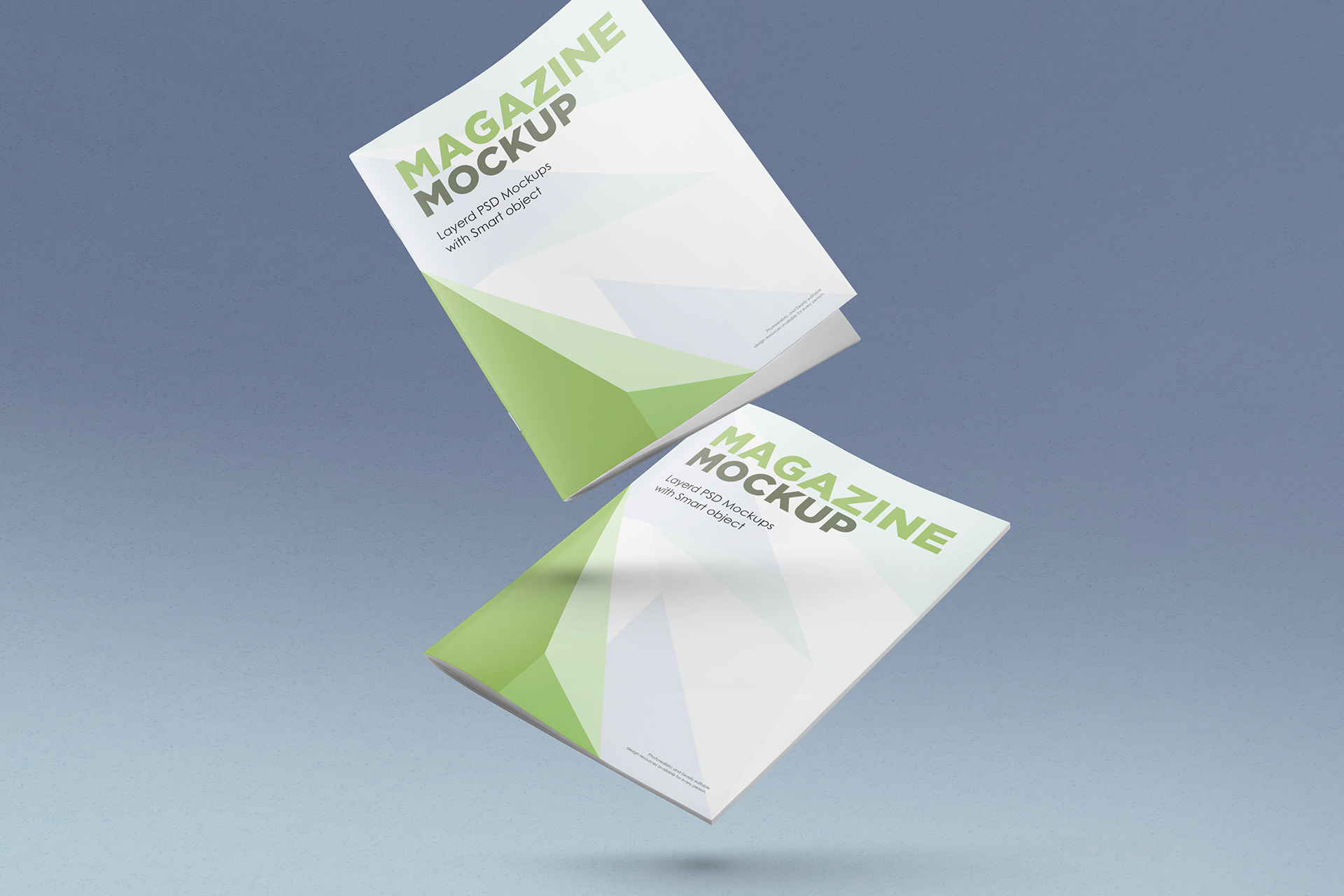 Floating Magazine Front Cover Mockup