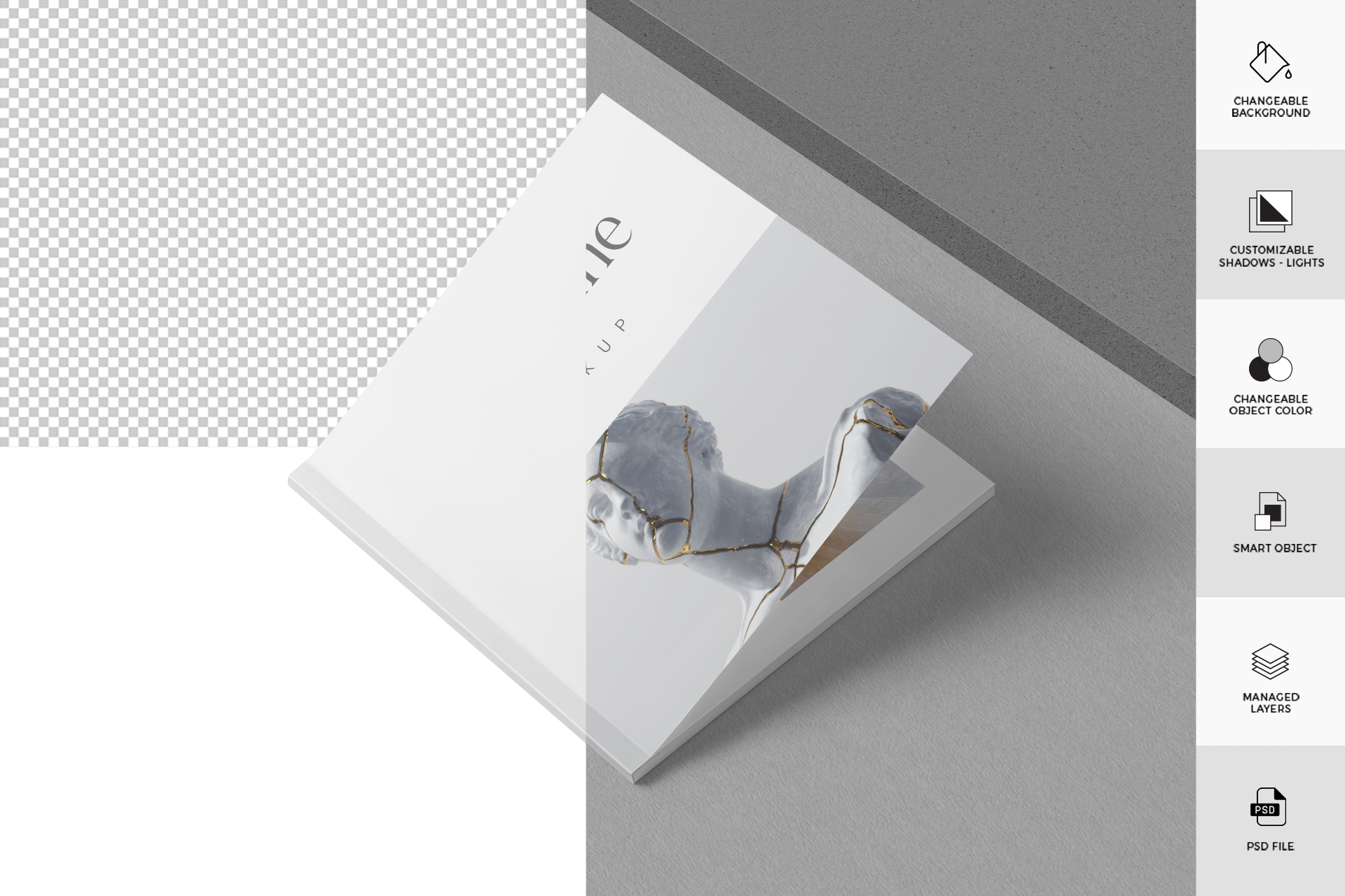 clean layout print mockup