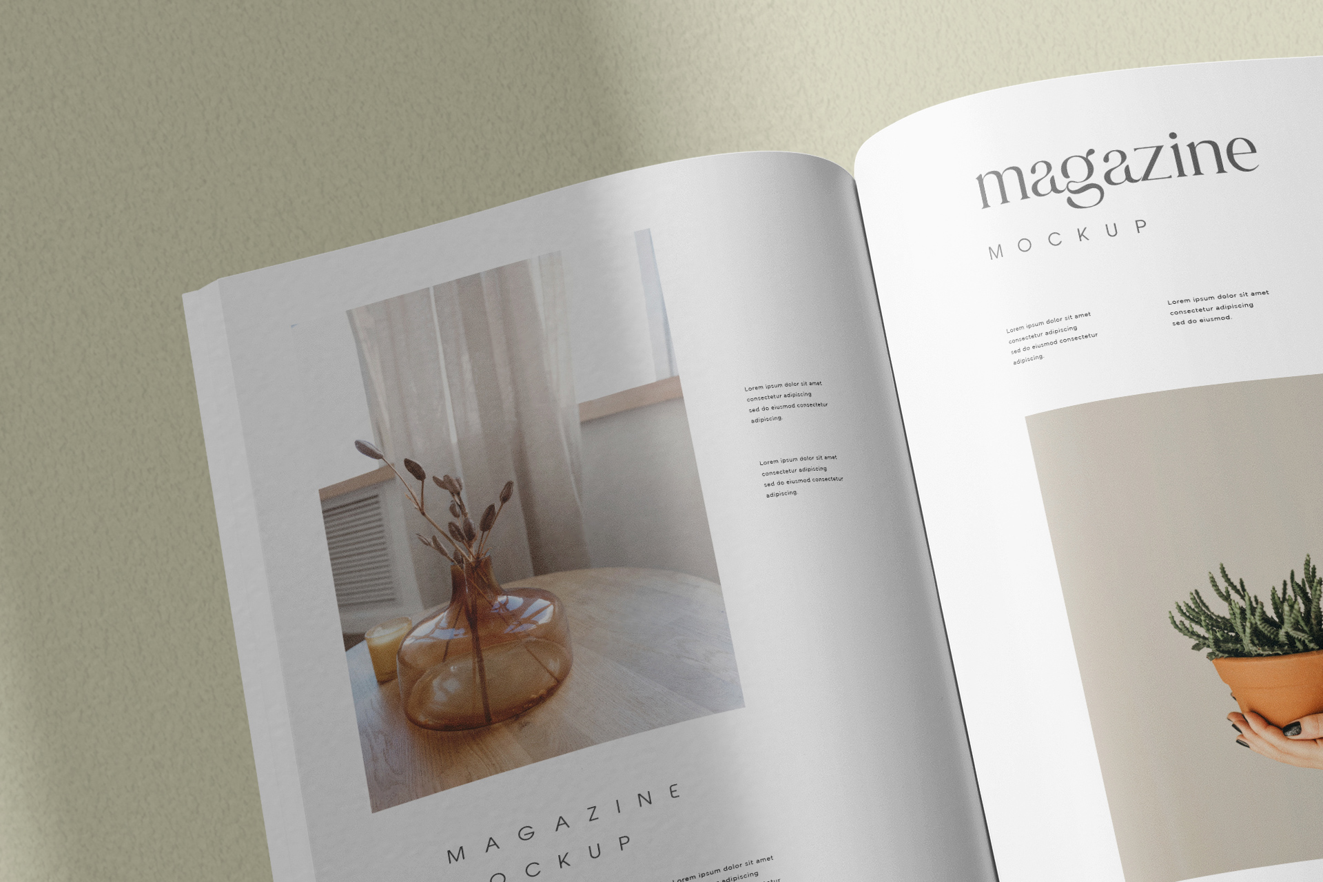 clean layout mockup