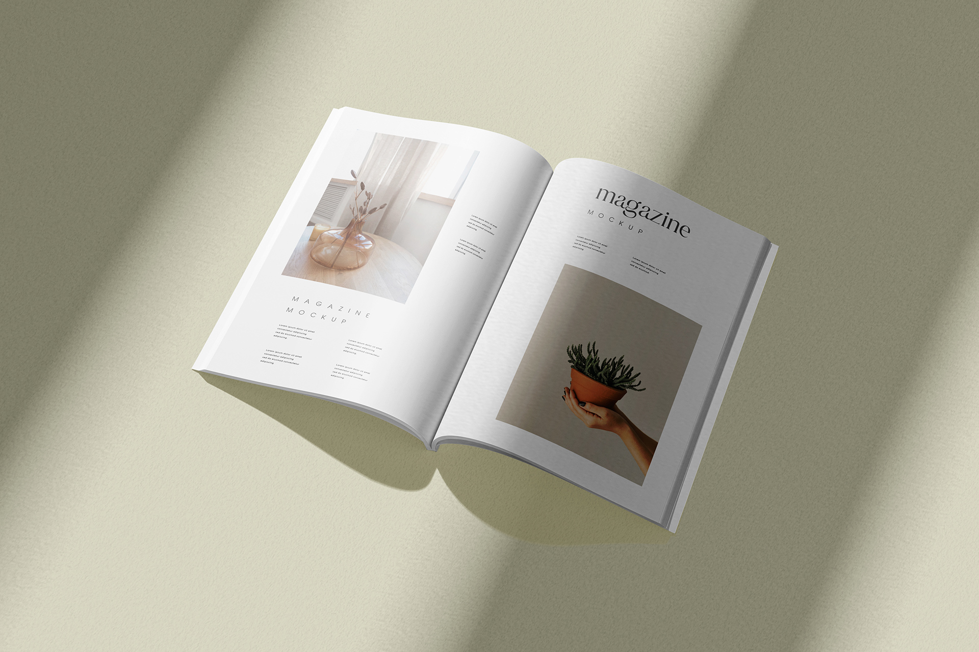 Lifestyle & Plant Spread Magazine Layout