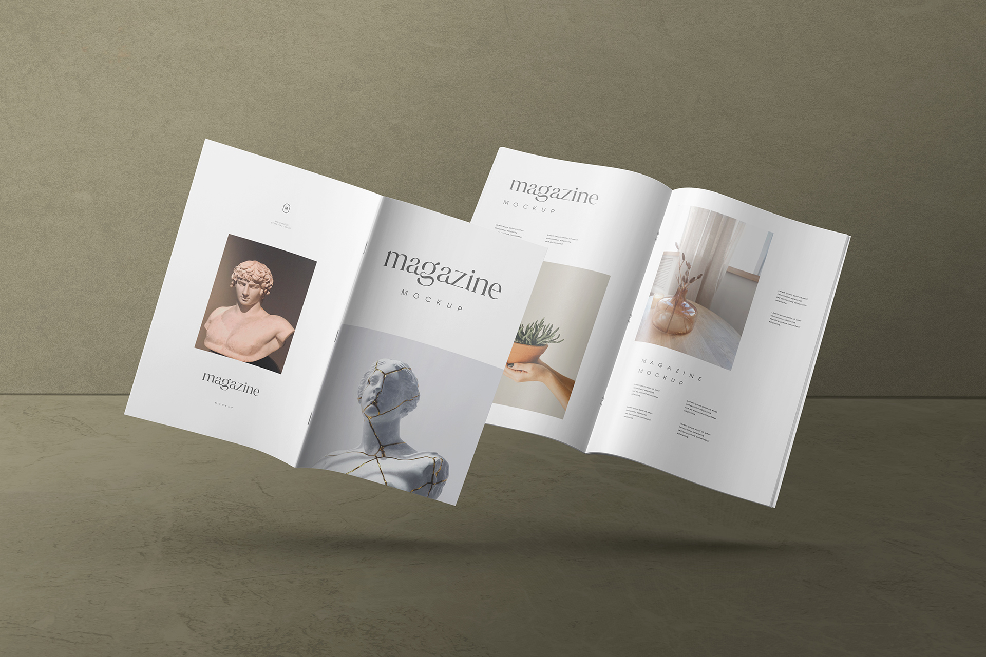 Floating A4 Magazine Mockup Vol.2