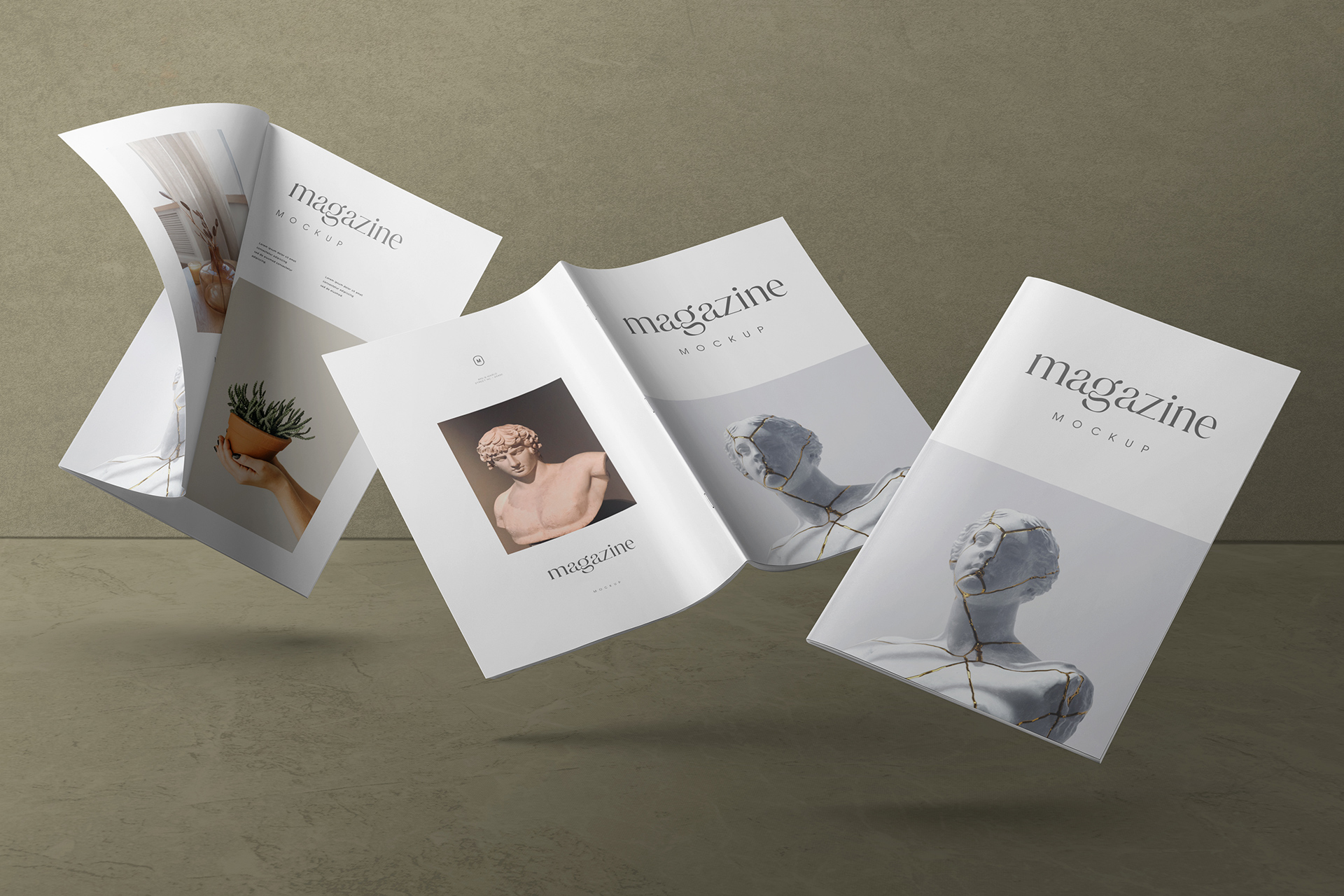 Floating A4 Magazine Mockup Vol.3