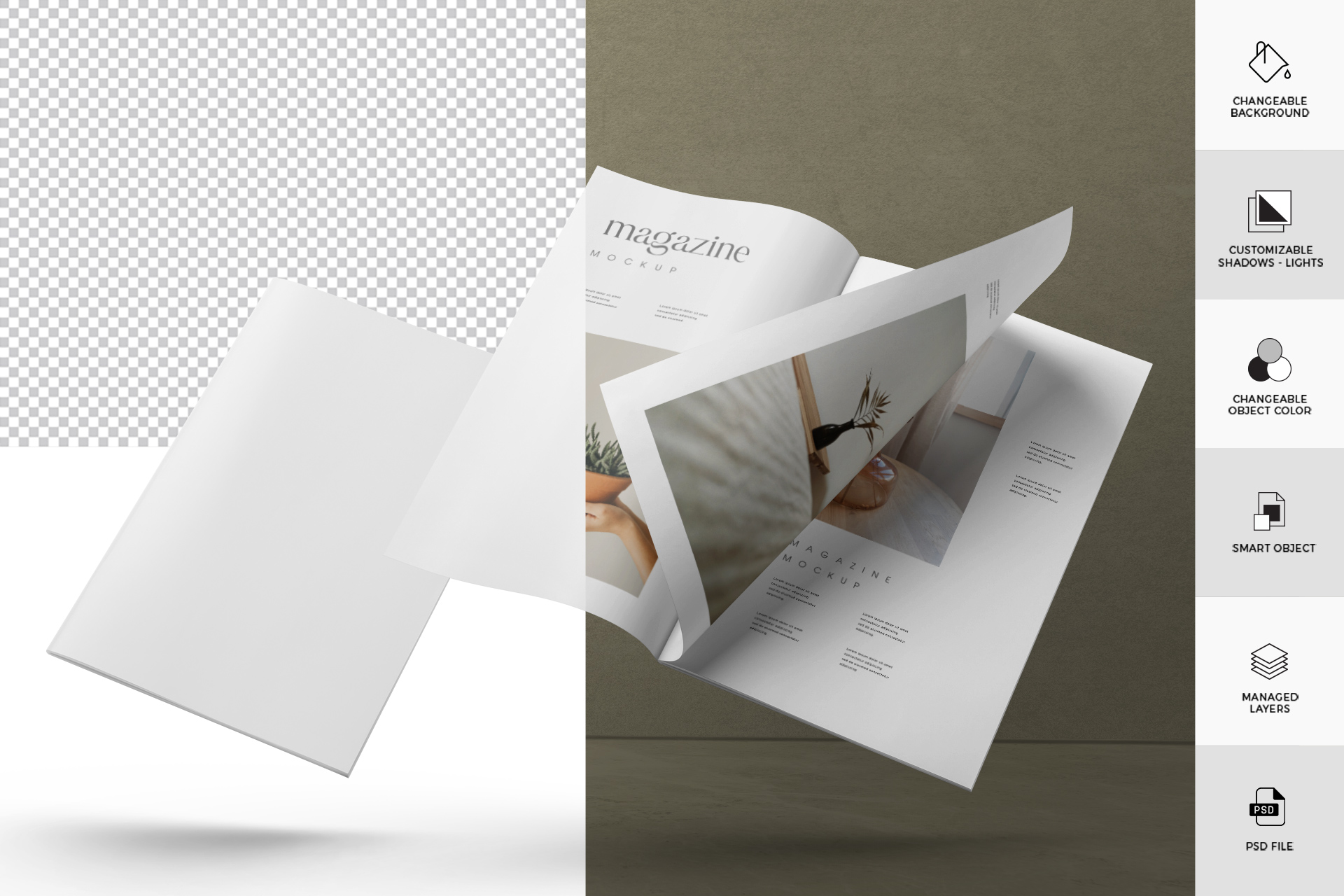 a4 magazine design PSD
