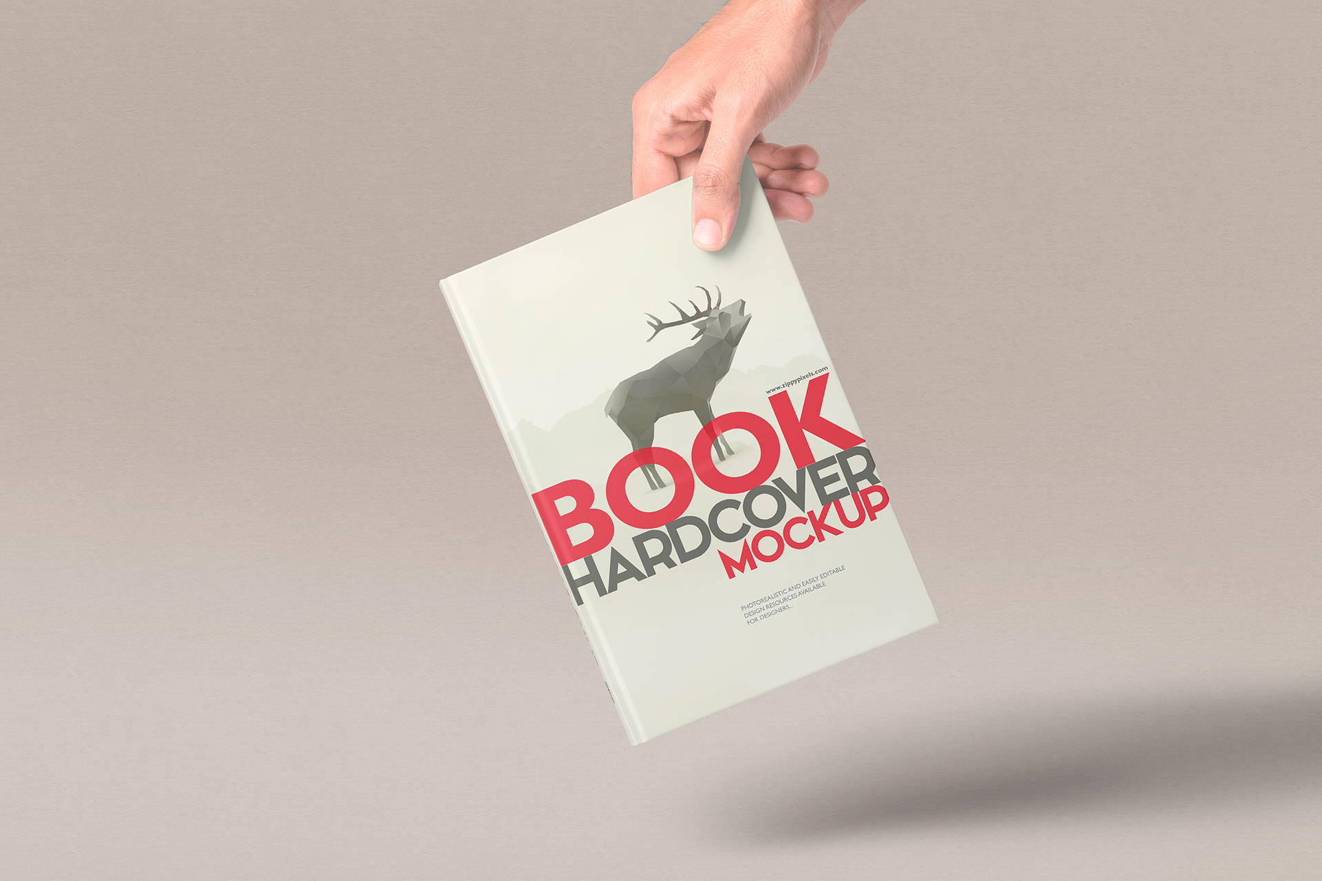 Hand-Holding Book Cover Mockup