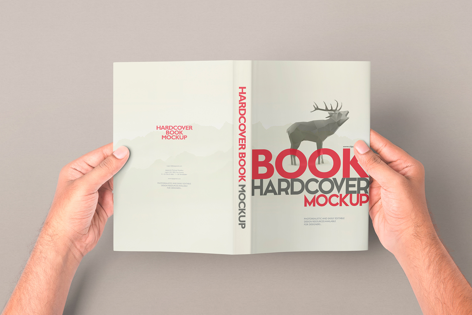 Full Spread Hardcover Book Mockup