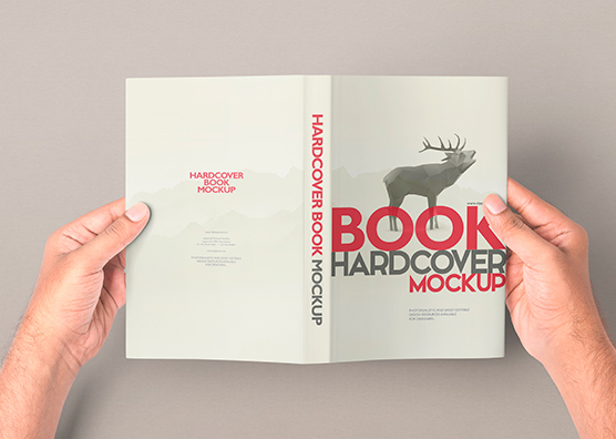 Full Spread Hardcover Book Mockup