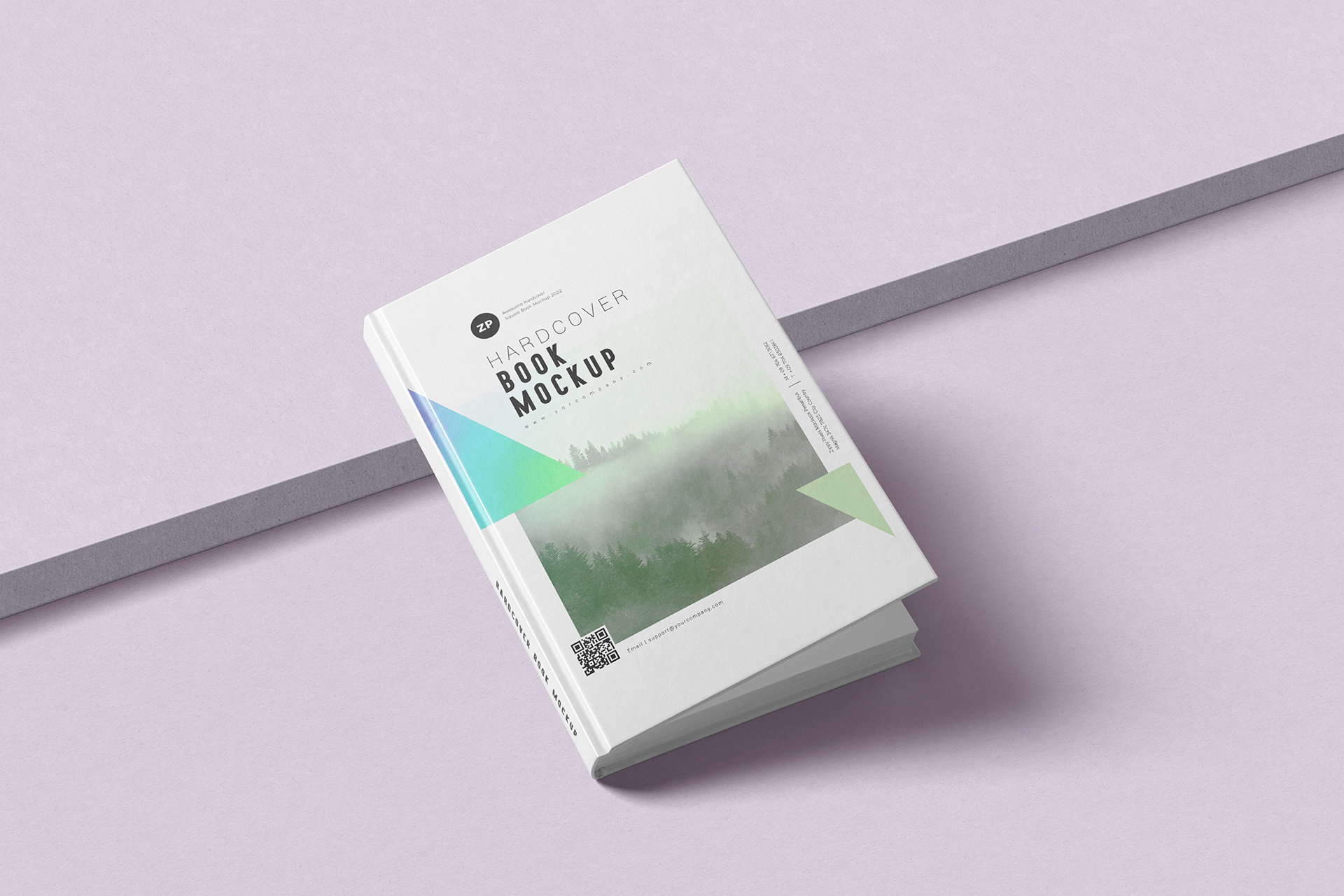 Perspective Hardcover Book Mockup PSD
