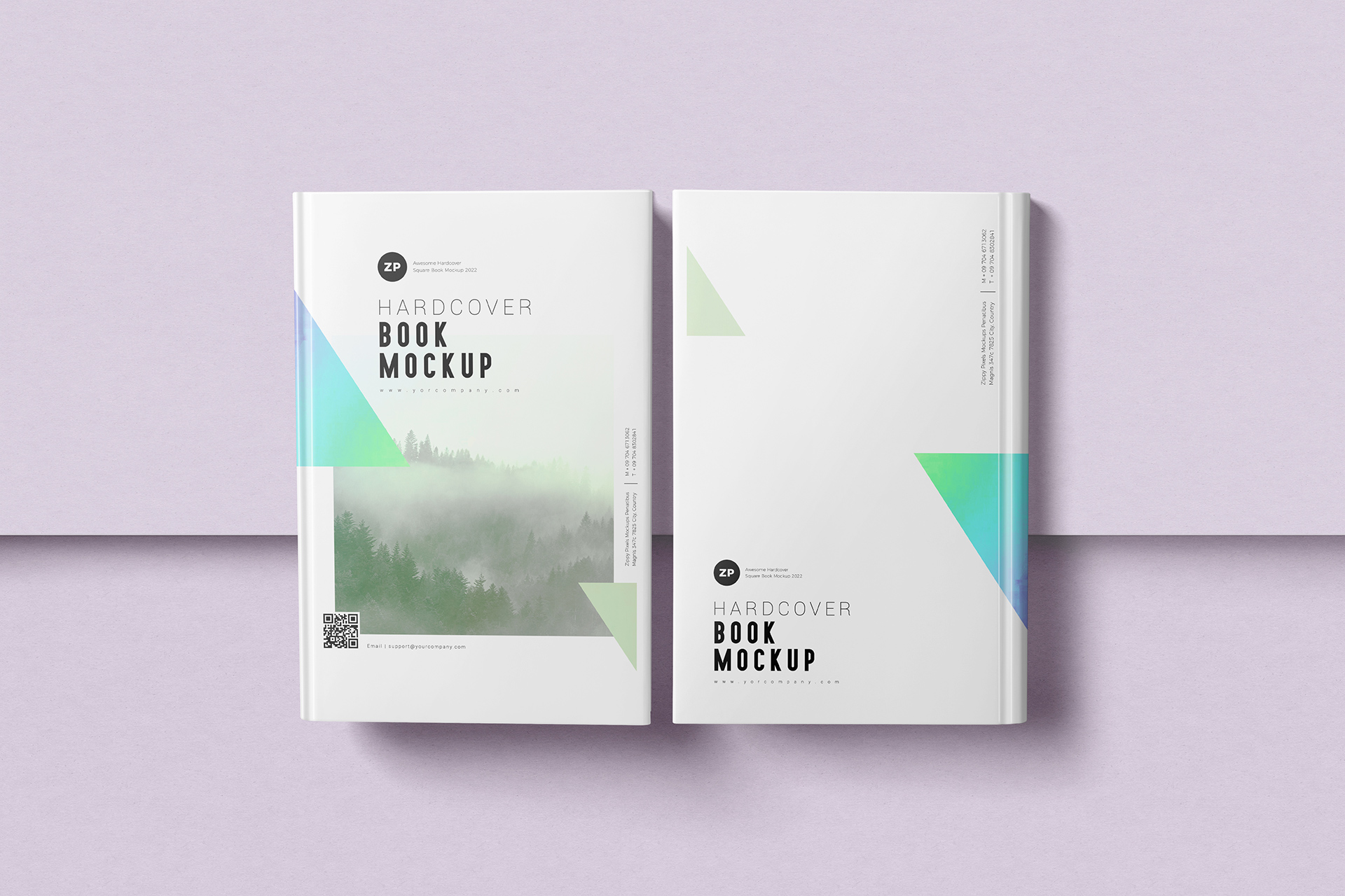Front & Back Book Cover Mockup