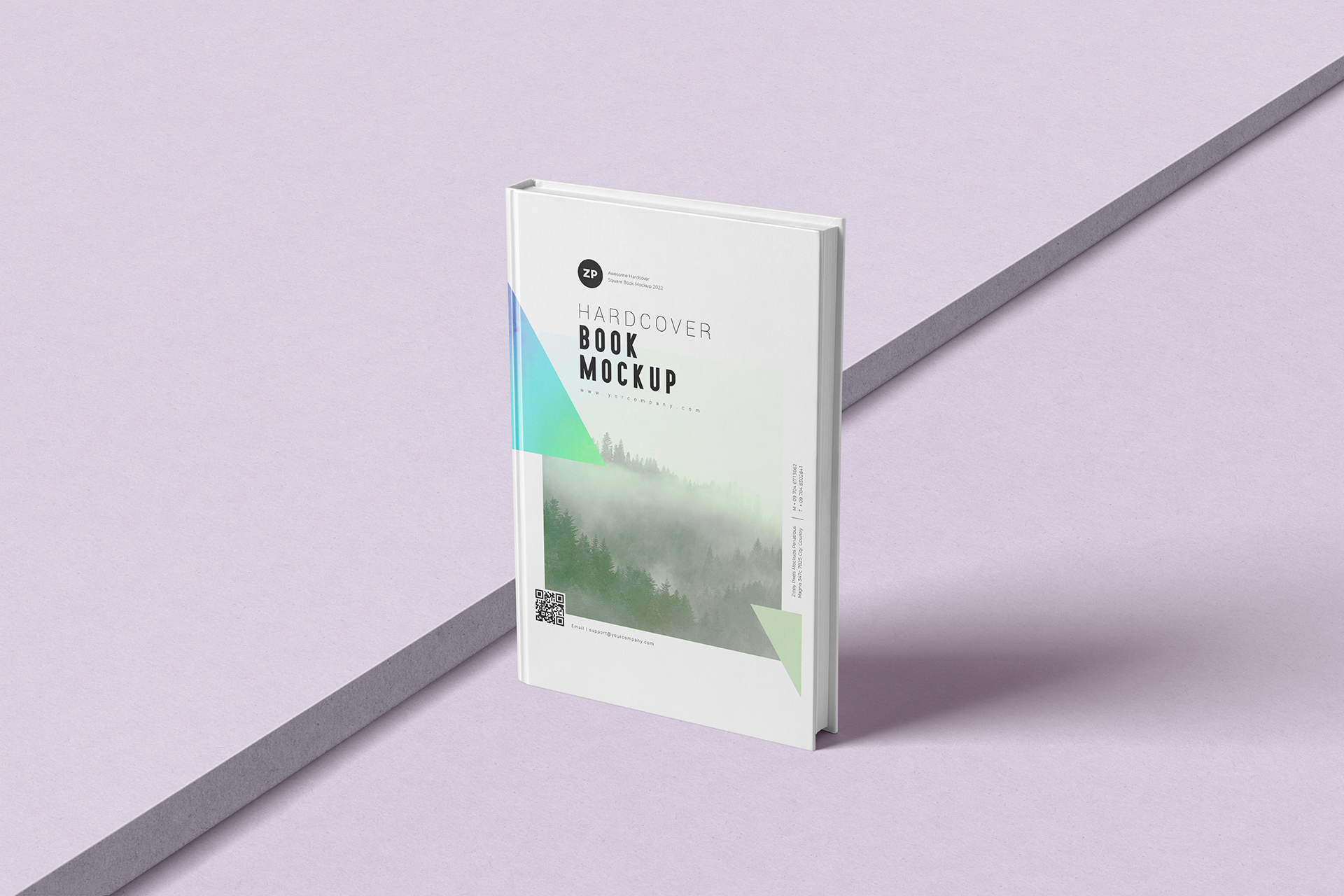 Standing Hardcover Book Mockup PSD