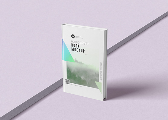 Standing Hardcover Book Mockup PSD