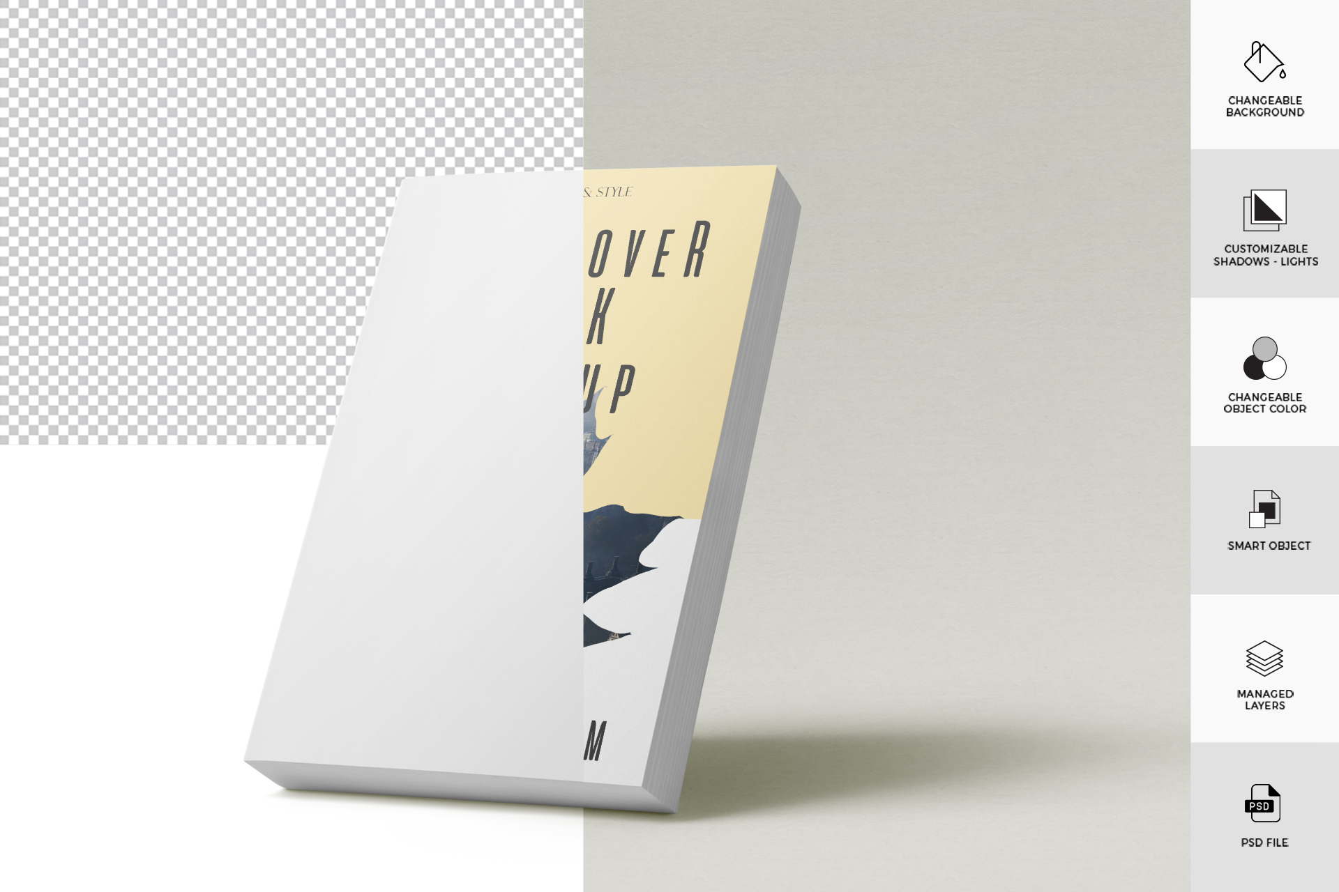 angled book mockup