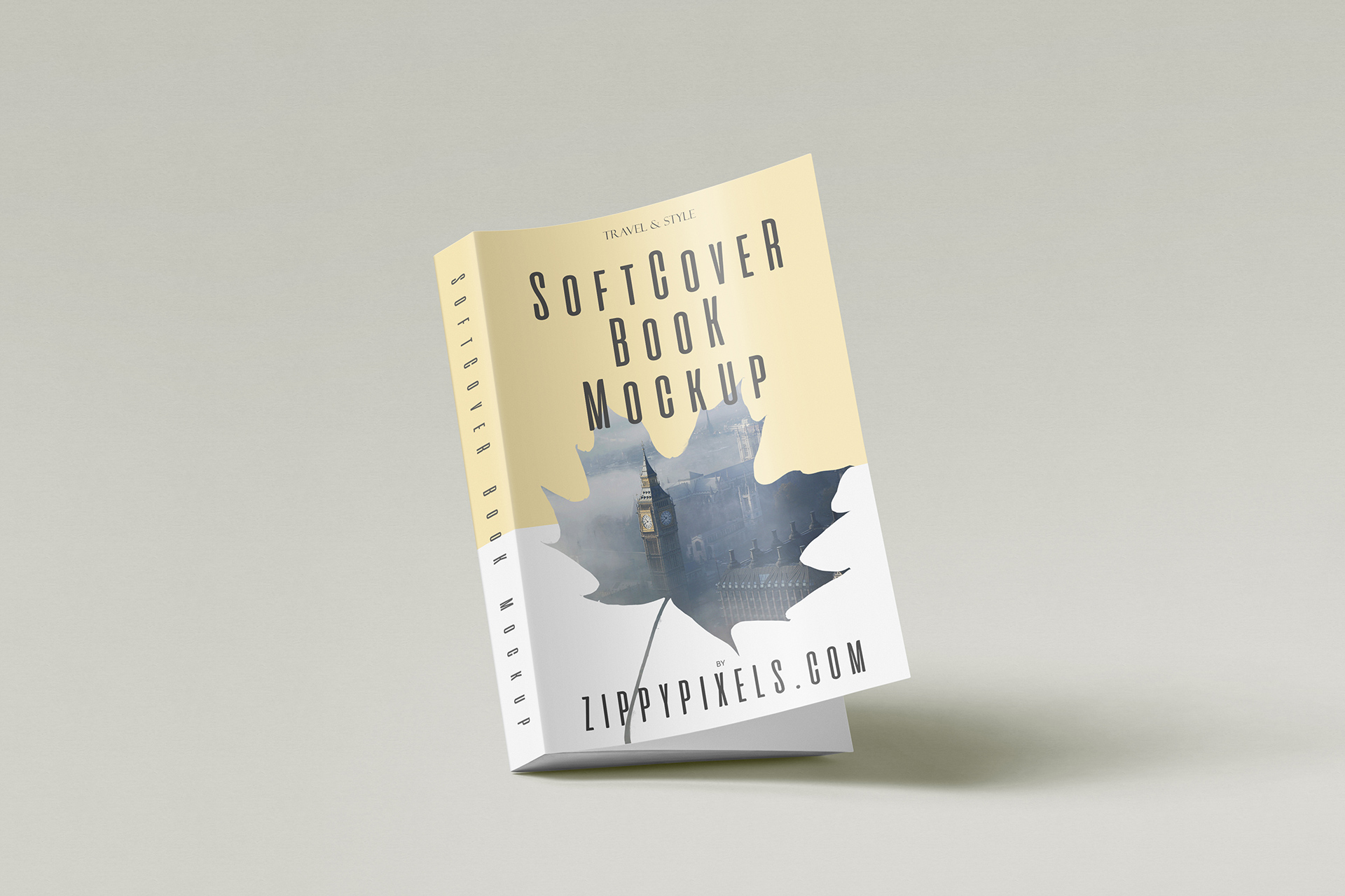 Standing Paperback Book Mockup Design