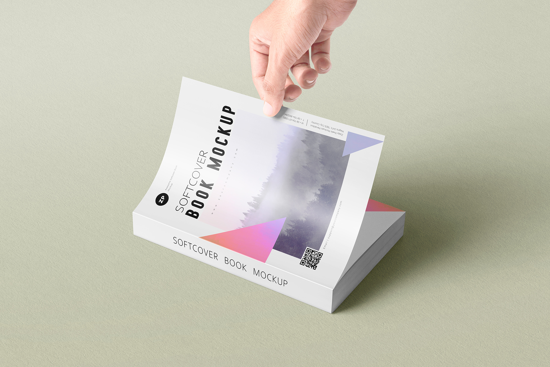 Lifted Edge Softcover Book Mockup
