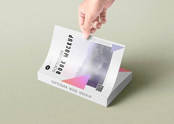 Lifted Edge Softcover Book Mockup
