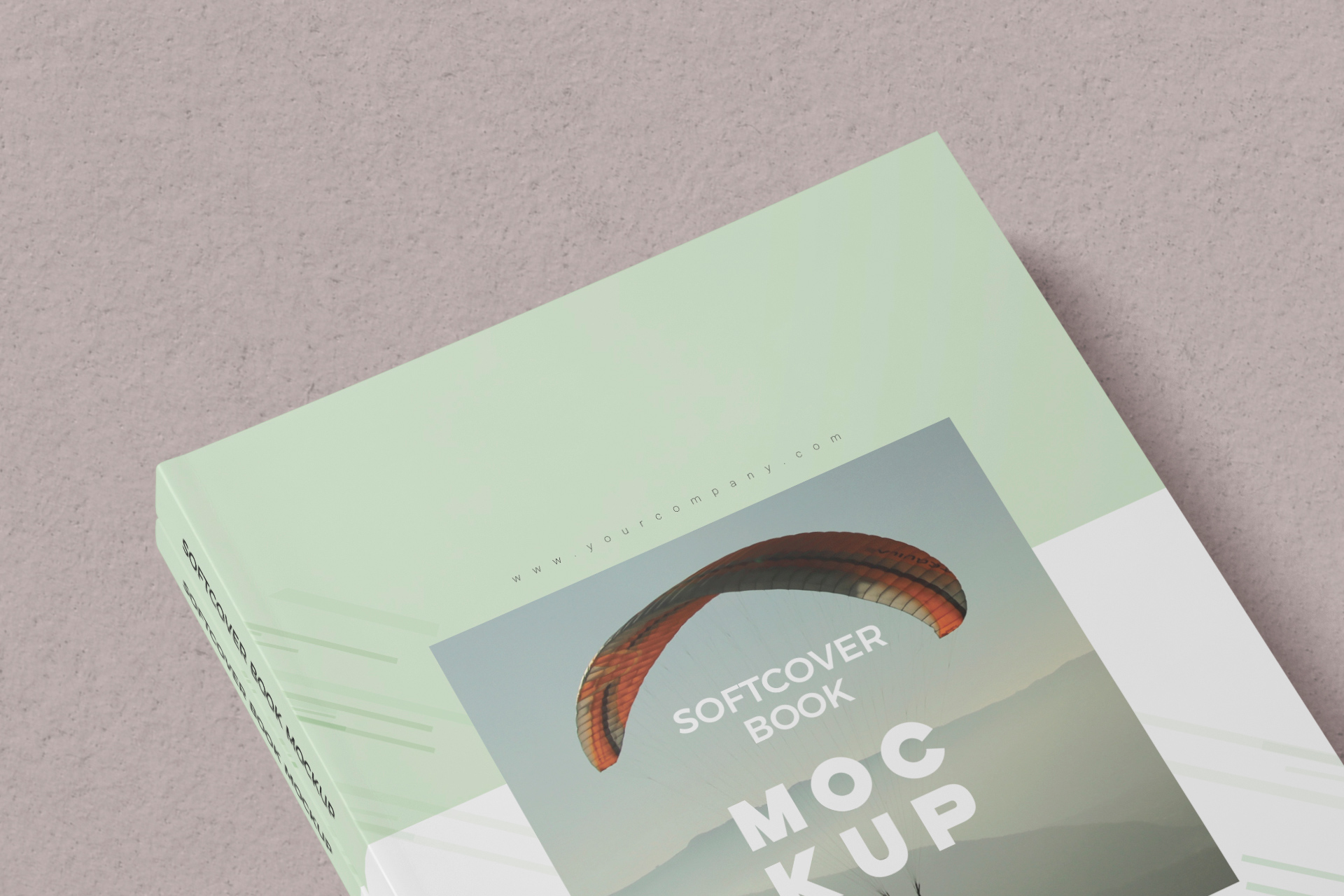 angled softcover layout