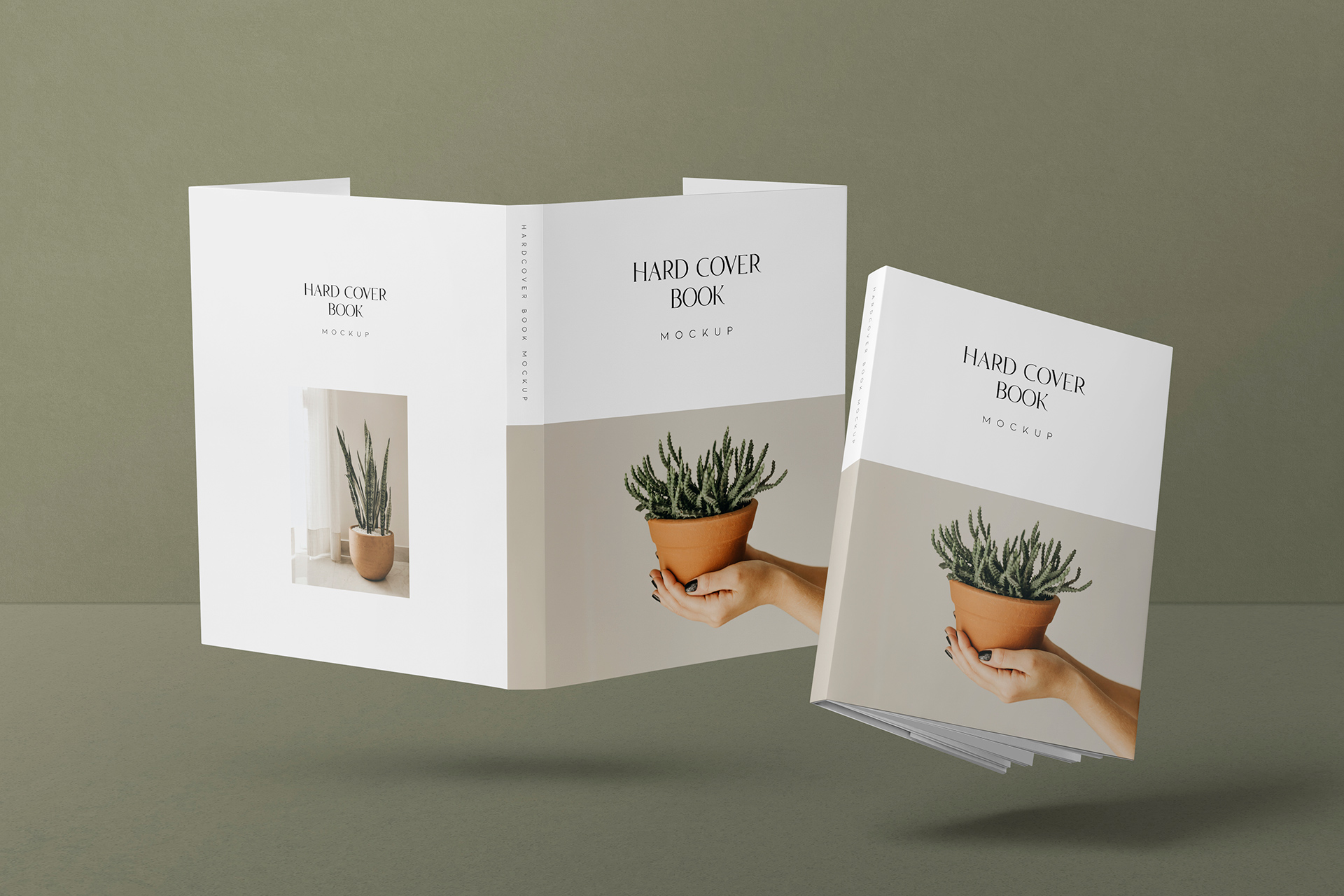 Wraparound Hardcover Cover Mockup
