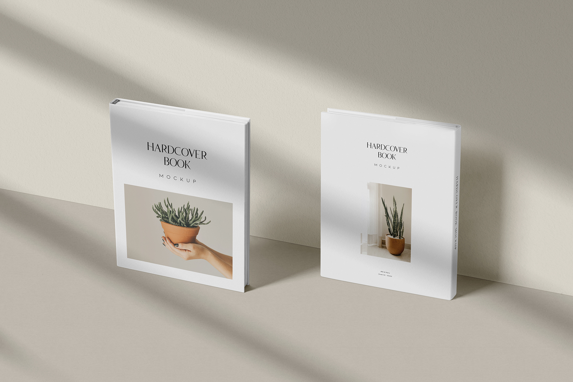 Back & Front Hardcover Book Mockup Set
