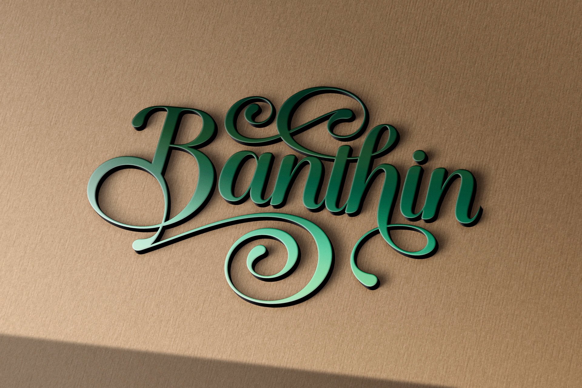 3D logo mockup