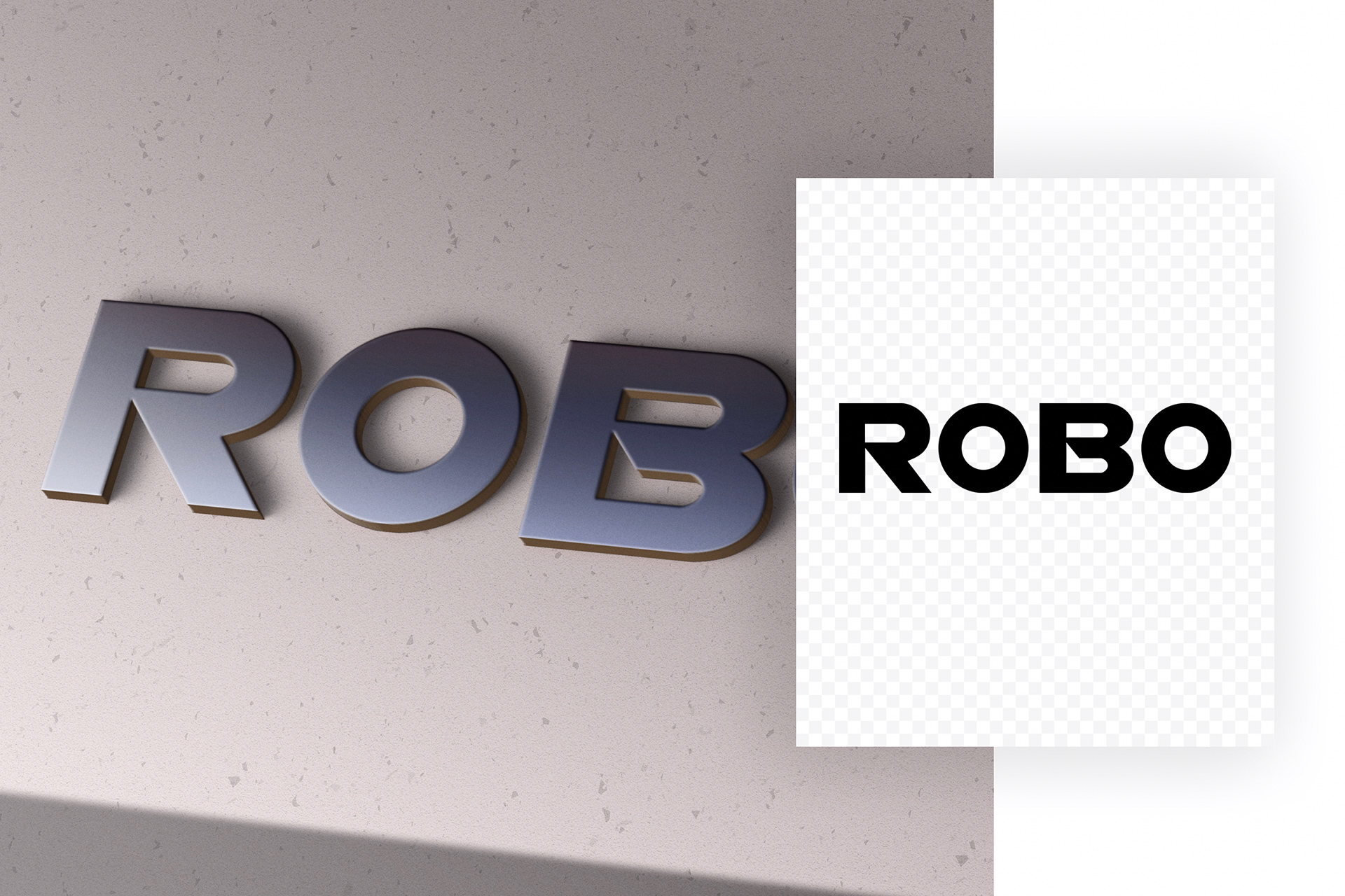 3D logo mockup