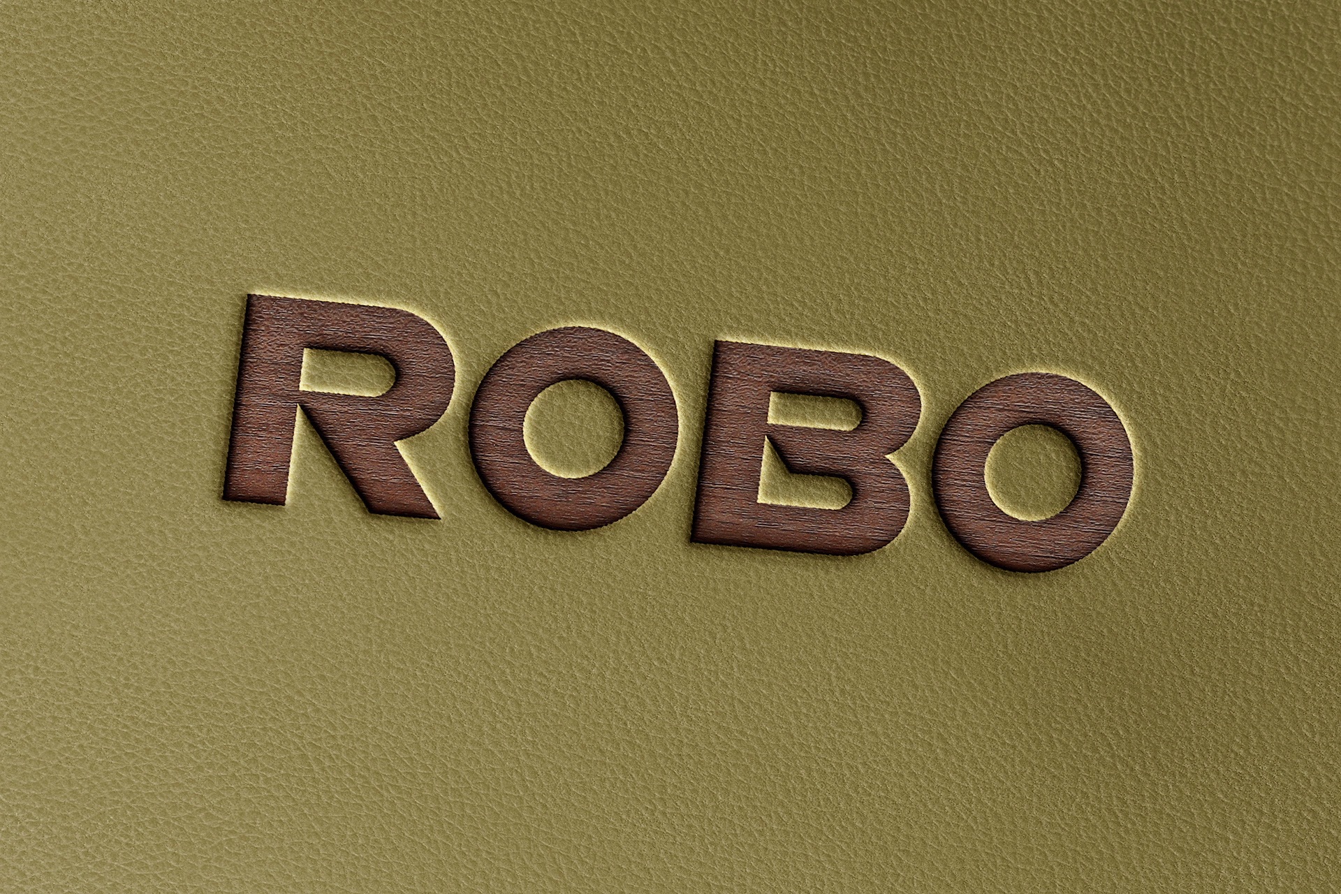 Embossed Leather Logo Mockup with Realistic Texture