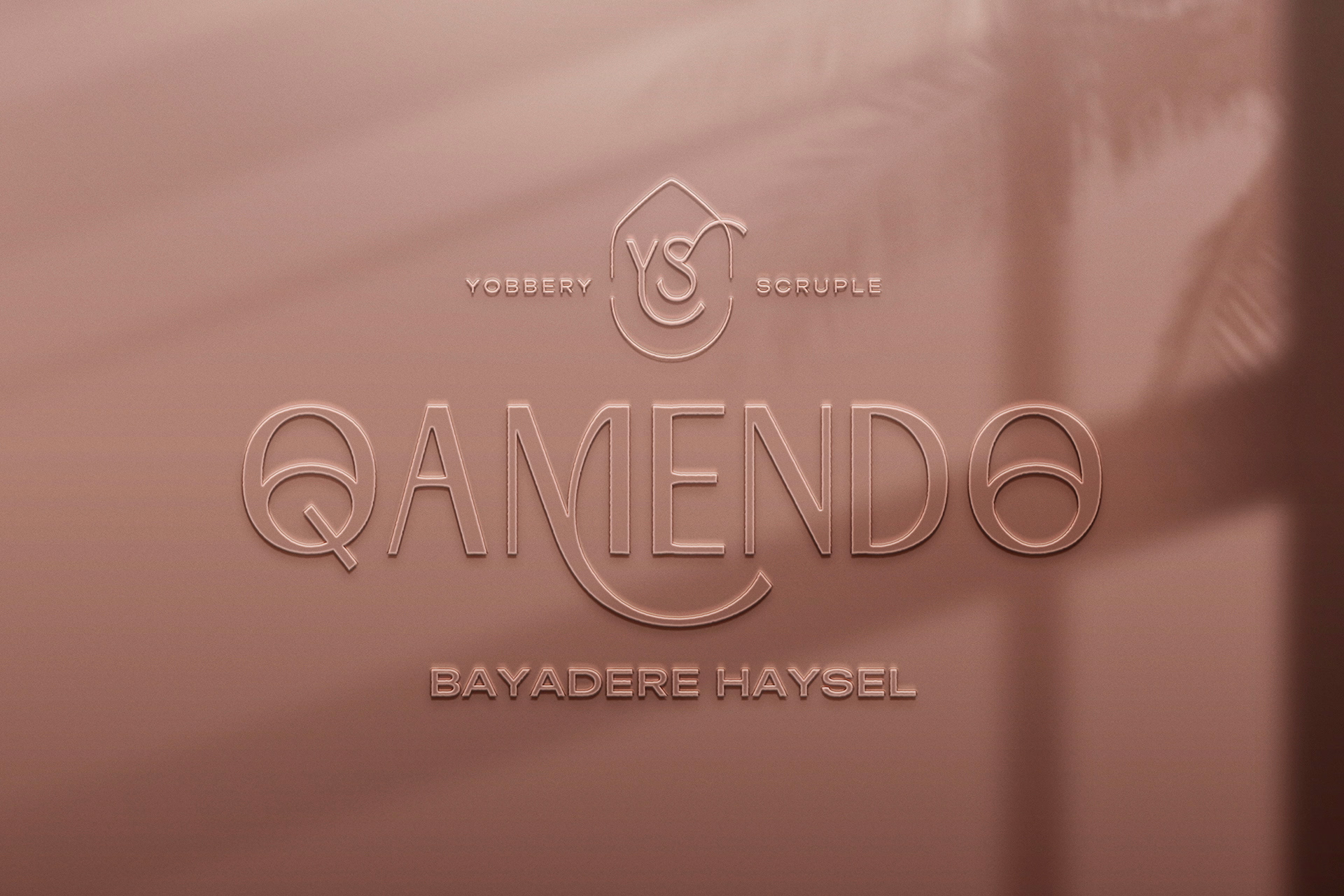 3D wall logo mockup