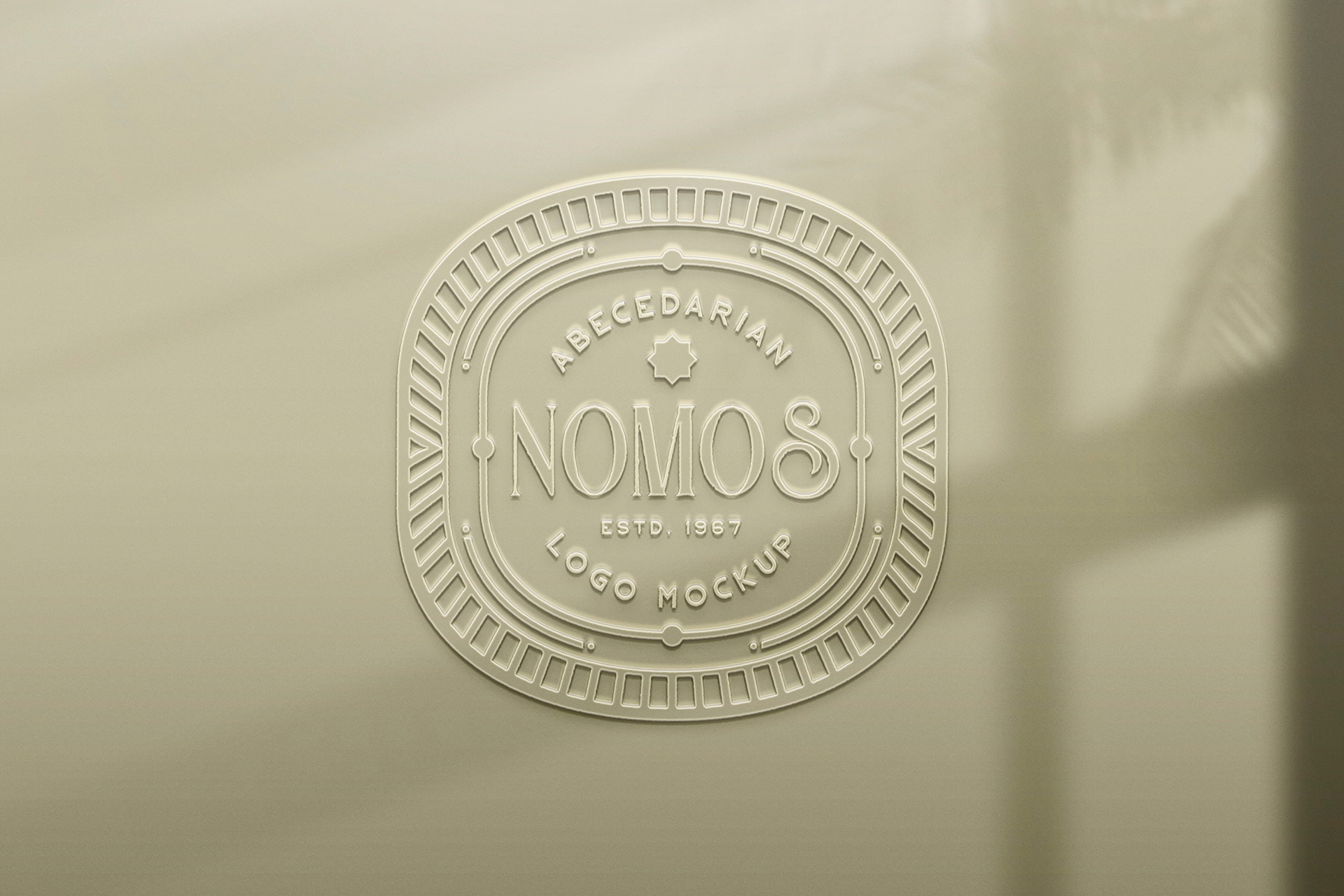 3D wall logo mockup
