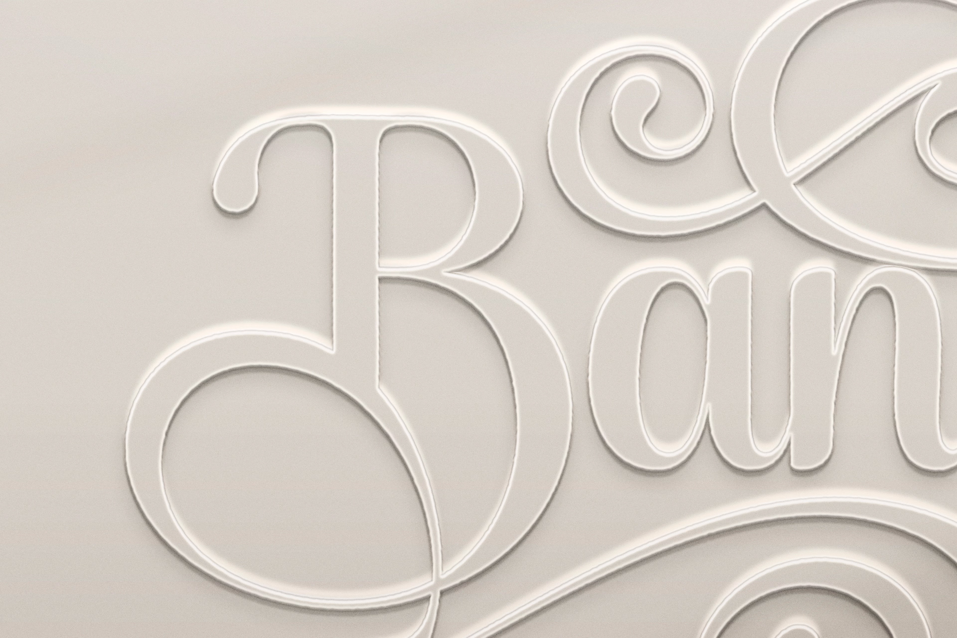 3D wall logo mockup