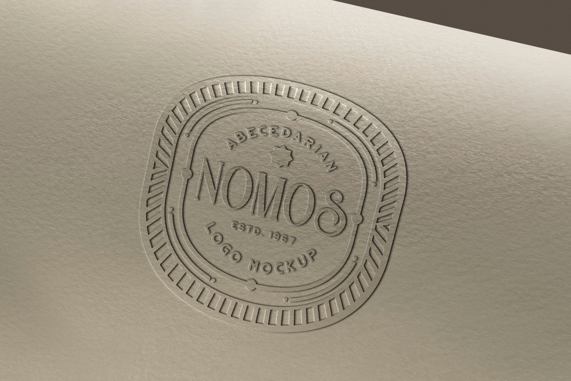 Elegant Gold Logo Mockup on Textured Paper