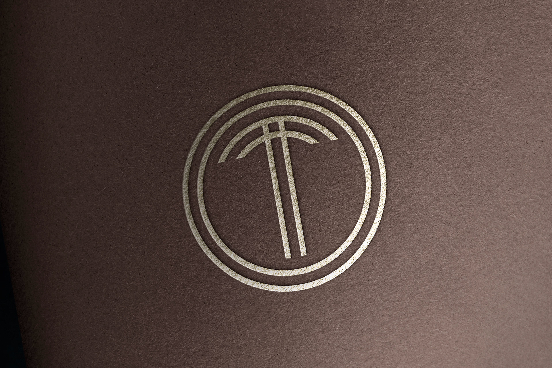 Minimal Foil Logo Mockup on Brown Paper Texture