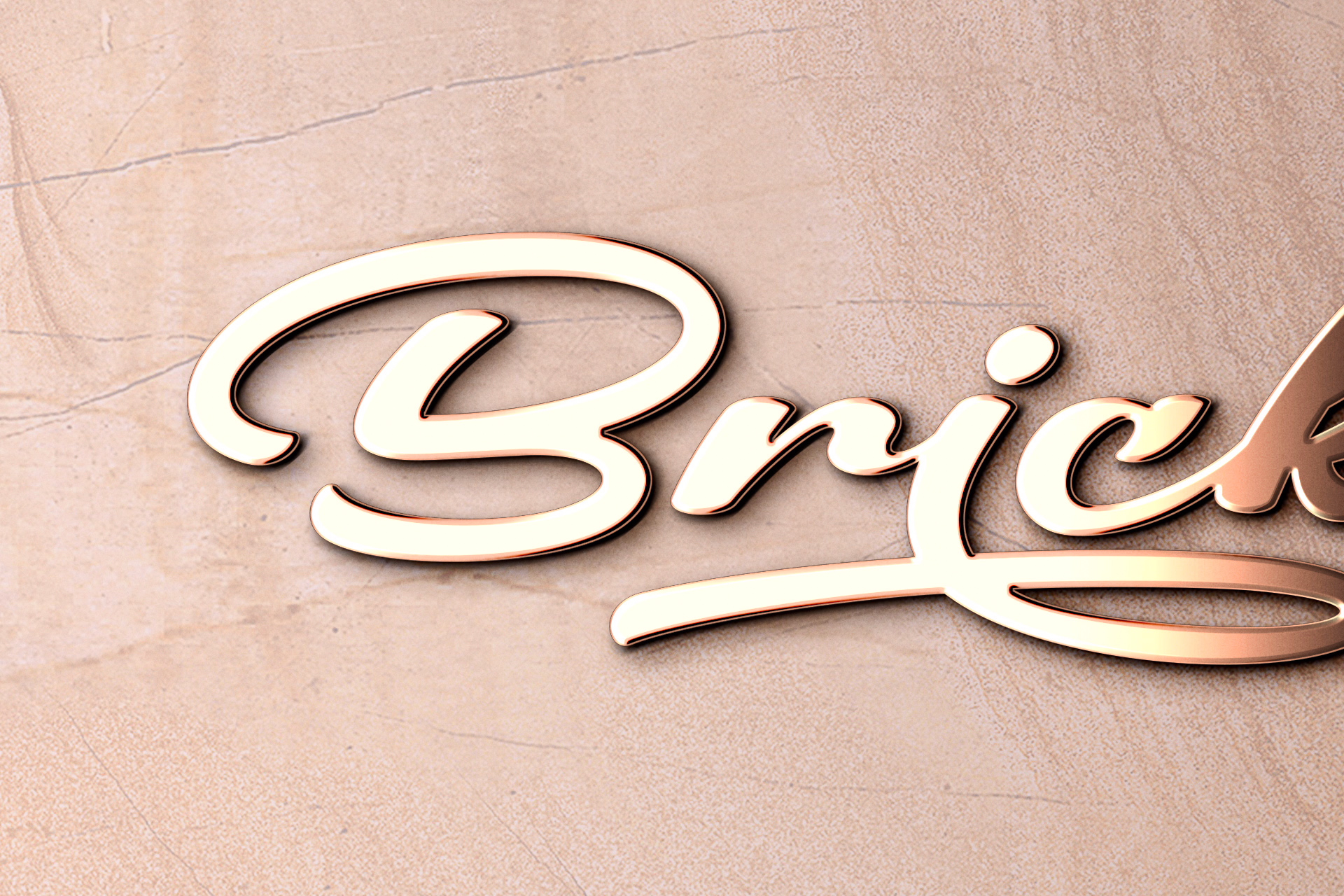 3D logo mockup