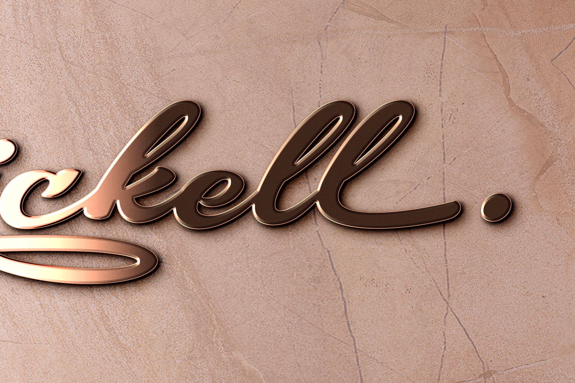 3D logo mockup