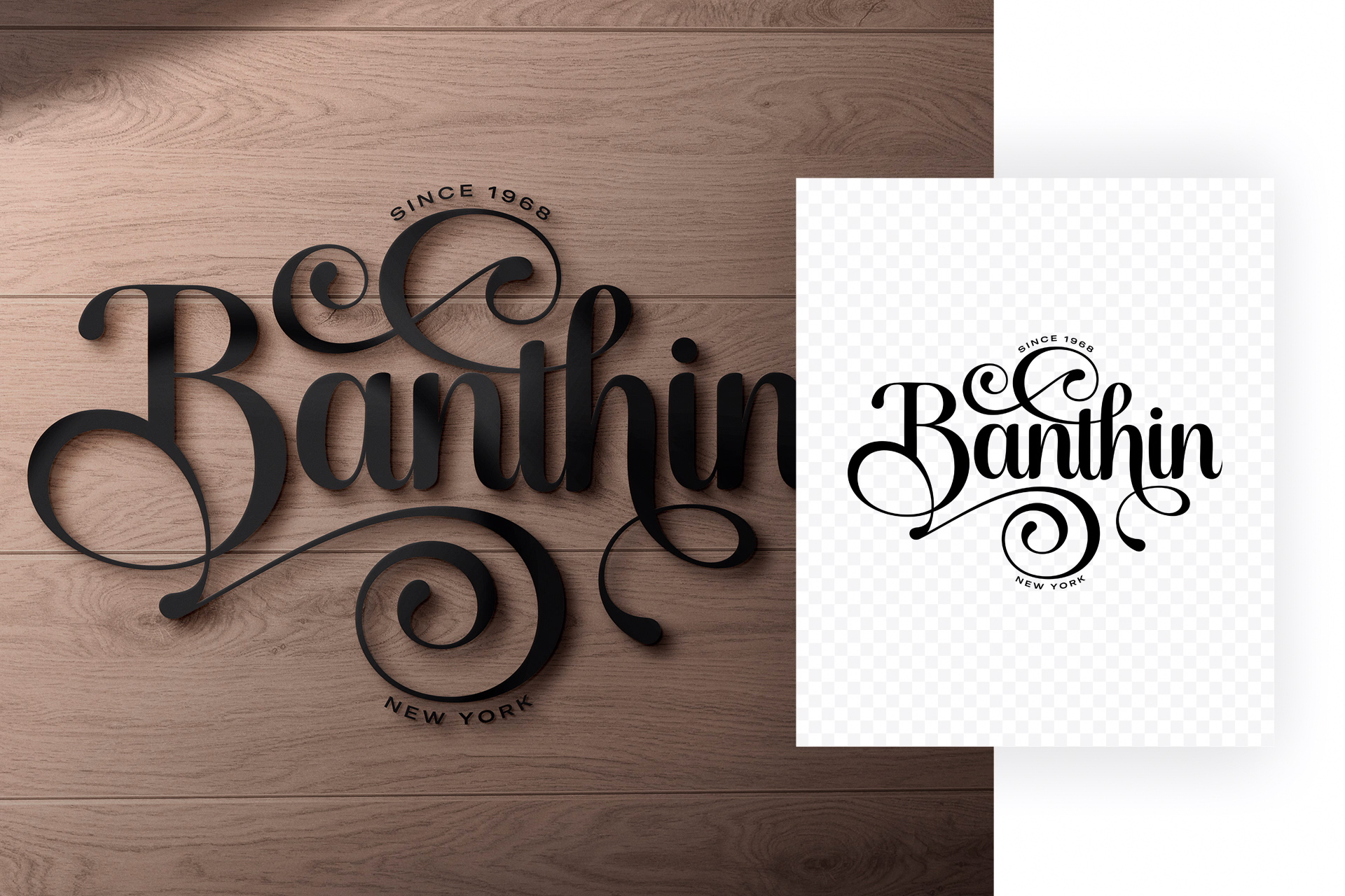 3D logo mockup