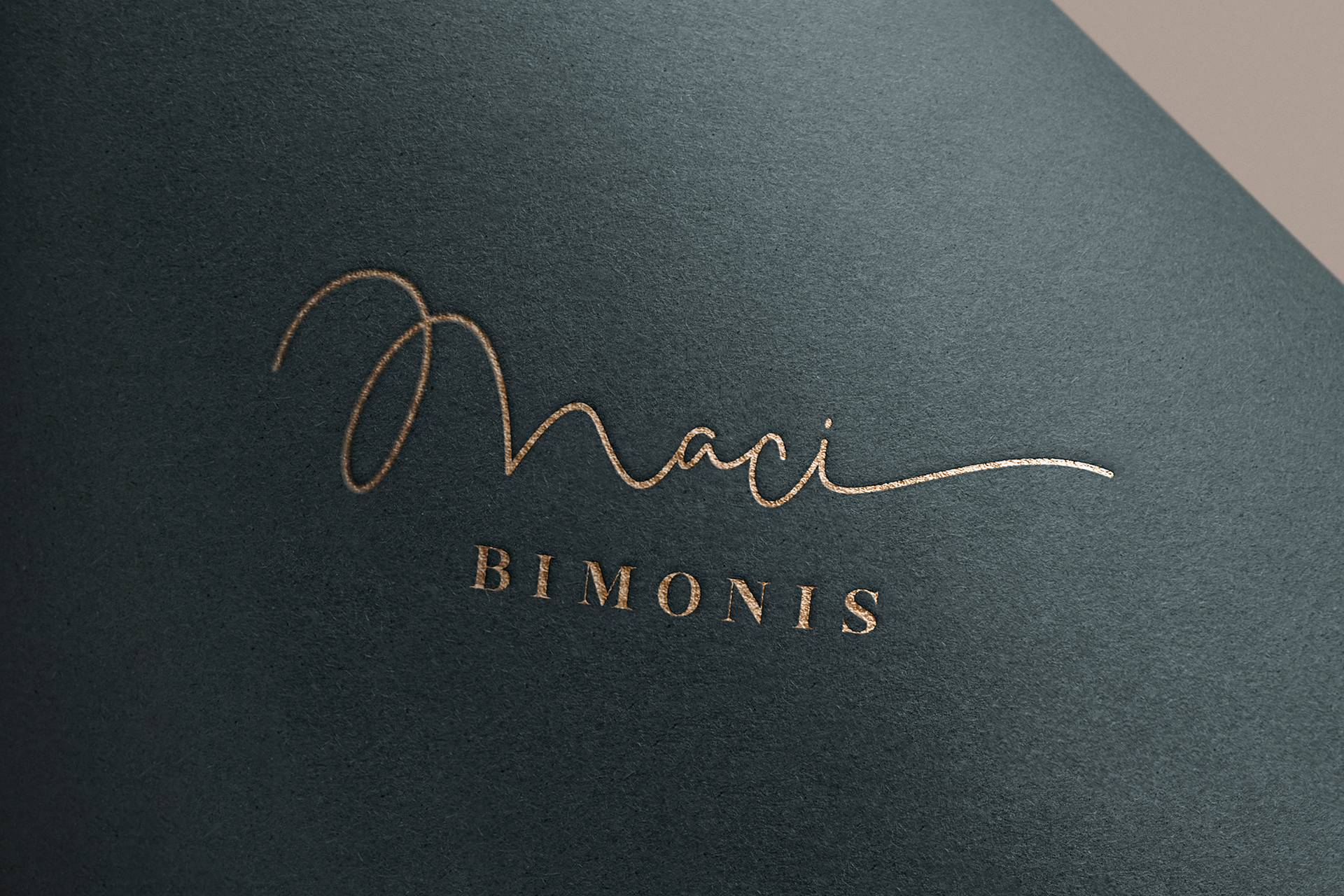 Foil Stamped Signature Logo Mockup on Paper